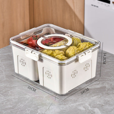 NIBBLEA Fresh Box – Unterteilte Box mit Deckel