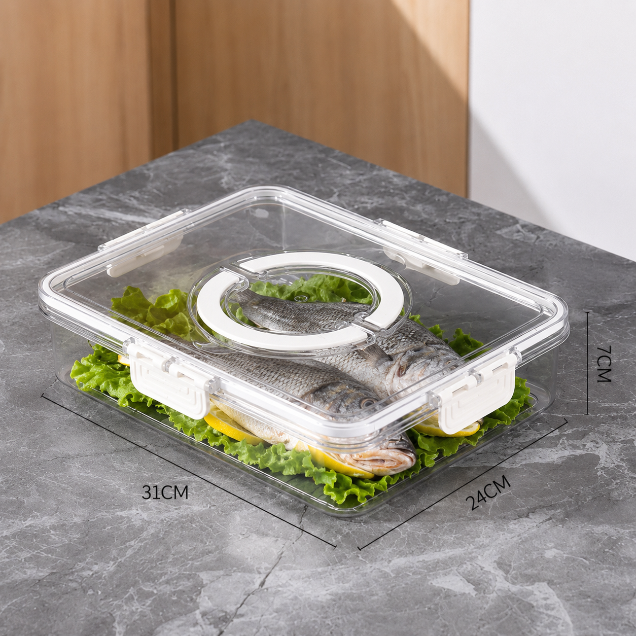 NIBBLEA Fresh Box – Unterteilte Box mit Deckel